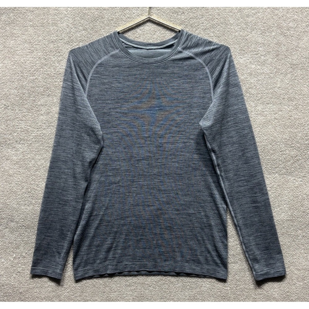 Lululemon Metal Vent Tech Men's Small Gray Long Sleeve Crew Neck Athletic Tee